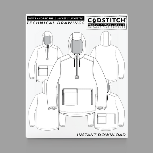 MEN'S ANORAK SHELL JACKET SILHOUETTE 1