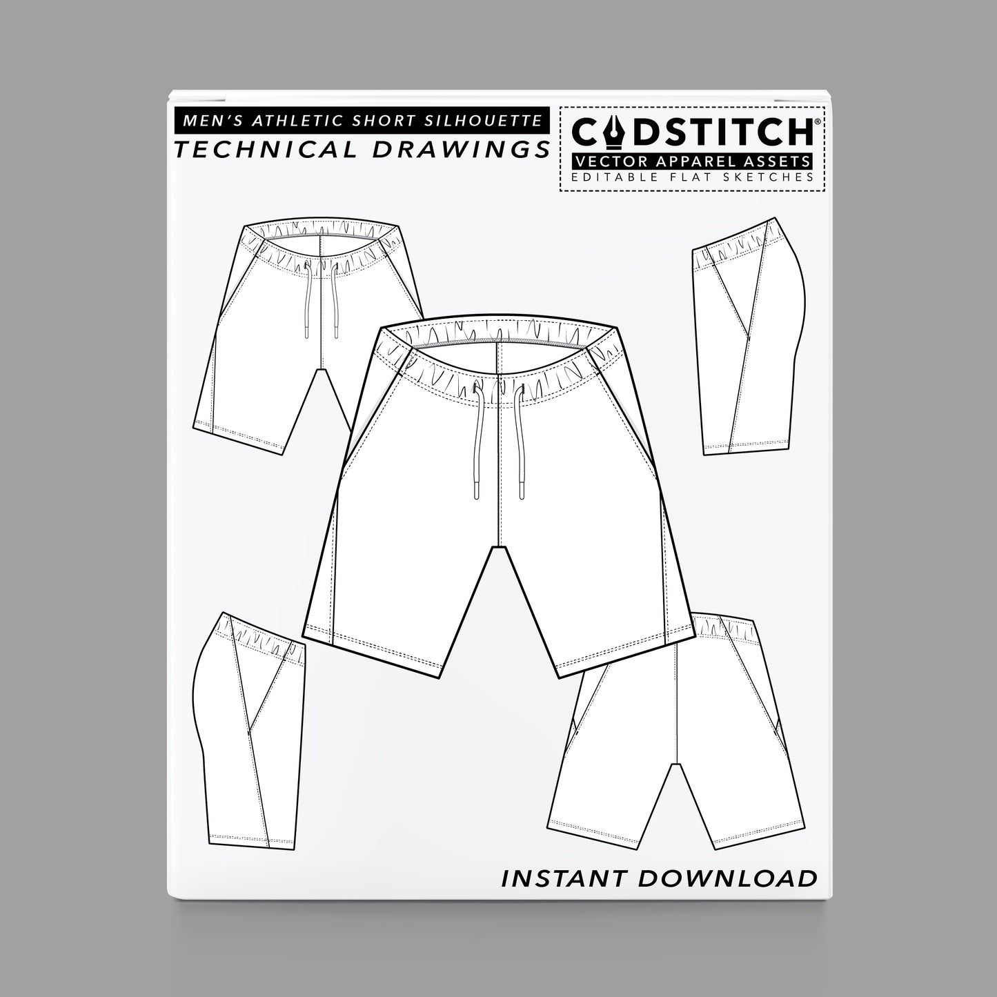 MEN'S ATHLETIC SHORT SILHOUETTE 1