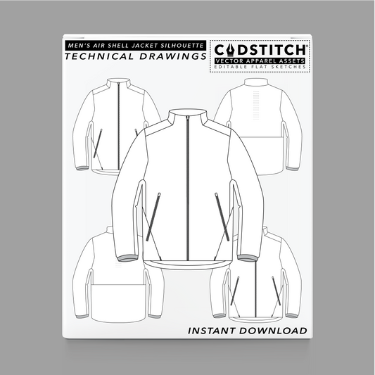 MEN'S AIR SHELL JACKET SILHOUETTE 1
