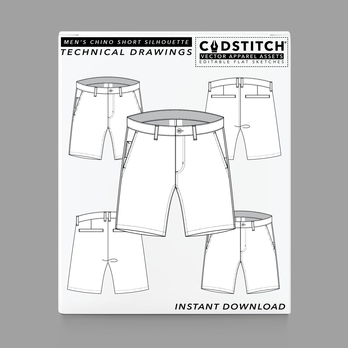 MEN'S CHINO SHORT SILHOUETTE 1