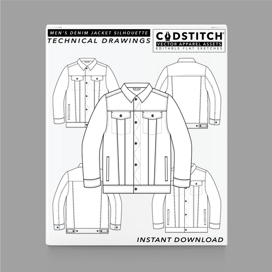 MEN'S DENIM JACKET SILHOUETTE 1
