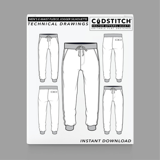 MEN'S E-WAIST FLEECE JOGGER SILHOUETTE 2