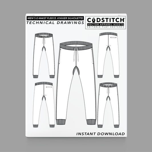 MEN'S E-WAIST FLEECE JOGGER SILHOUETTE 3