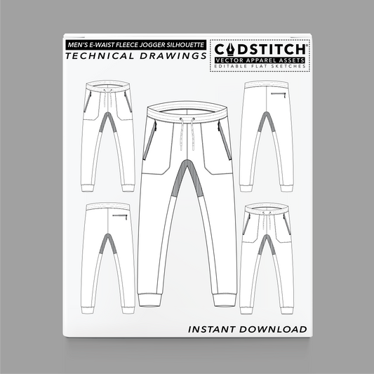 MEN'S E-WAIST FLEECE JOGGER SILHOUETTE 4