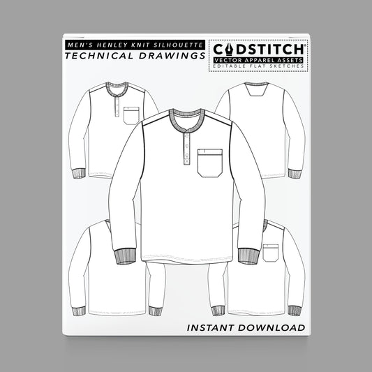 MEN'S HENLEY KNIT SILHOUETTE 1
