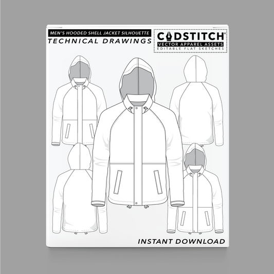 MEN'S HOODED SHELL JACKET SILHOUETTE 6