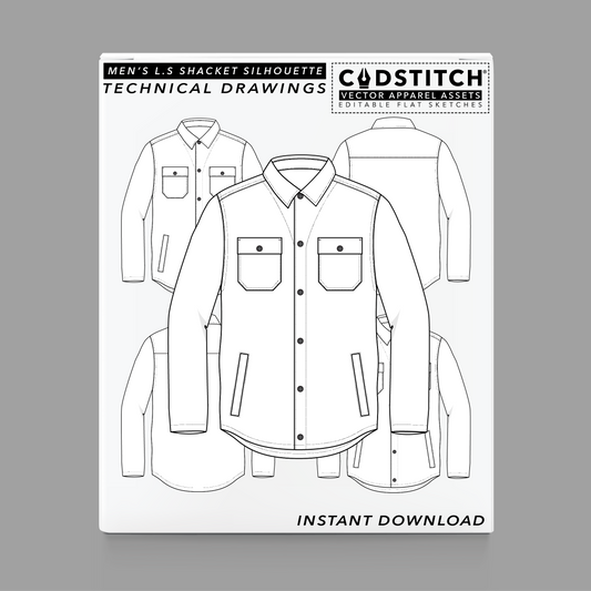 MEN'S L.S SHACKET SILHOUETTE 2