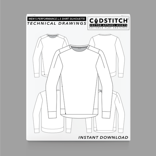 MEN'S PERFORMANCE L.S SHIRT SILHOUETTE 1