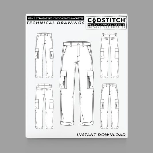 MEN'S STRAIGHT LEG CARGO PANT SILHOUETTE