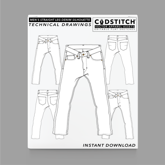 MEN'S STRAIGHT LEG DENIM SILHOUETTE 1