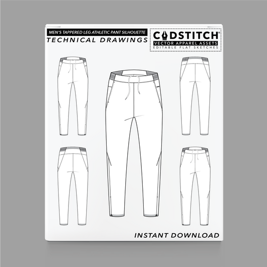 MEN'S TAPPERED LEG ATHLETIC PANT SILHOUETTE 1
