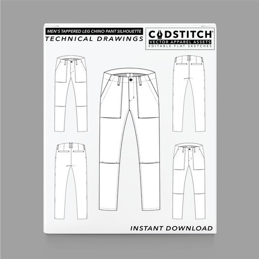 MEN'S TAPPERED LEG CHINO PANT SILHOUETTE 1