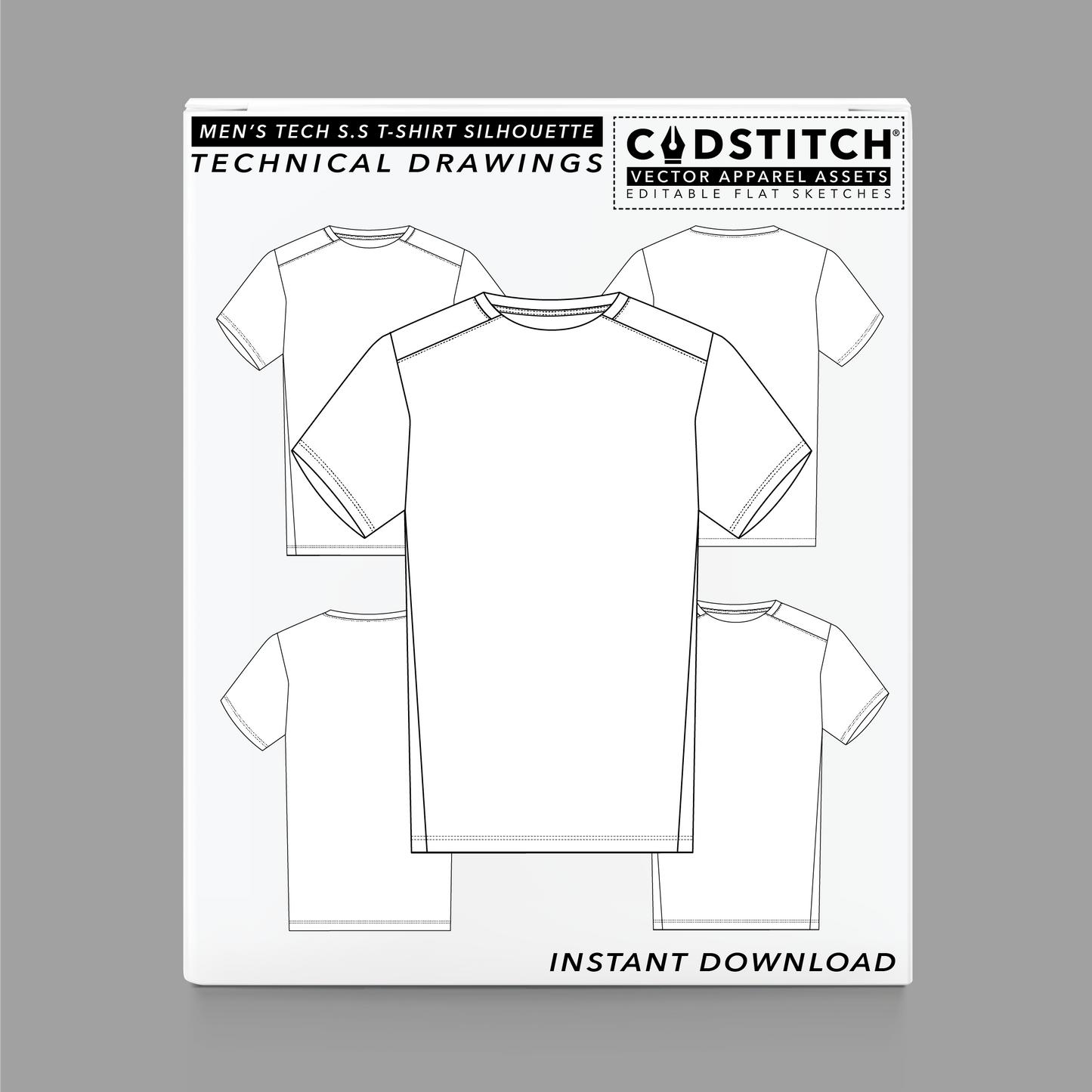 MEN'S TECH S.S T-SHIRT SILHOUETTE 1