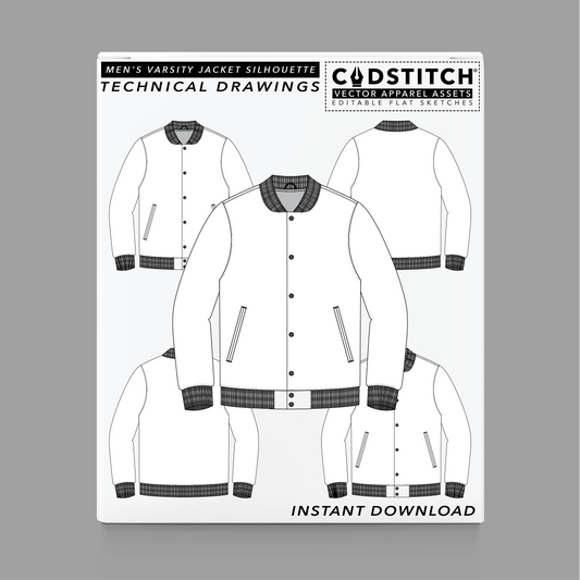 MEN'S VARSITY JACKET SILHOUETTE 1