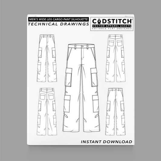 MEN'S WIDE LEG CARGO PANT SILHOUETTE 1
