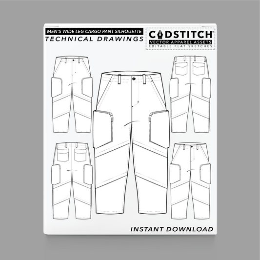 MEN'S WIDE LEG CARGO PANT SILHOUETTE 2