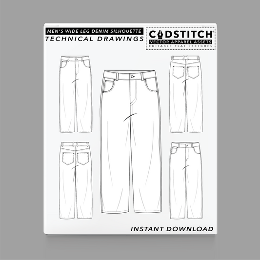 MEN'S WIDE LEG DENIM SILHOUETTE 1