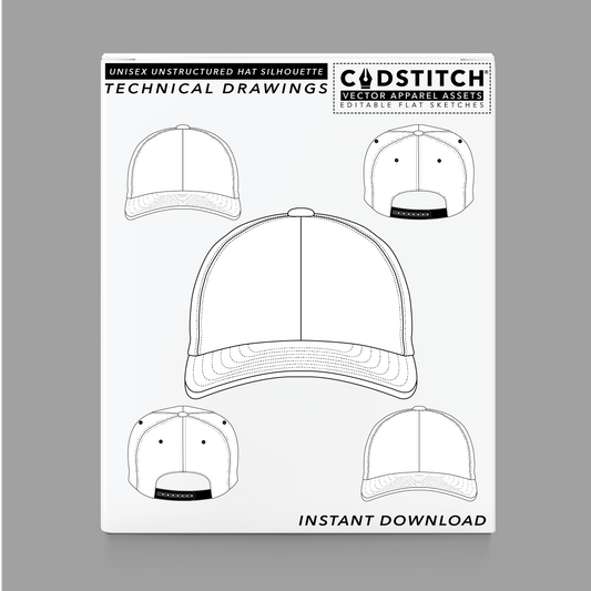 UNISEX UNSTRUCTURED HAT SILHOUETTE 1
