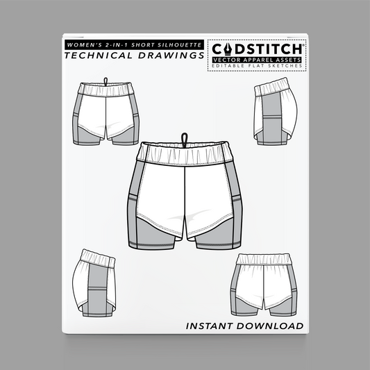 WOMEN'S 2-IN-1 SHORT SILHOUETTE 1