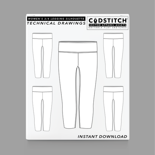 WOMEN'S 3/4 LEGGING SILHOUETTE 1