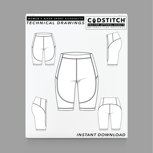 WOMEN'S BIKER SHORT SILHOUETTE 2