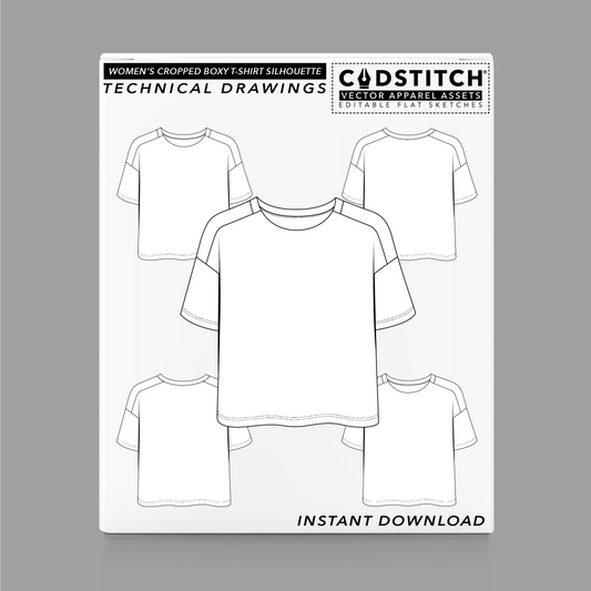 WOMEN'S CROPPED BOXY T-SHIRT SILHOUETTE 1