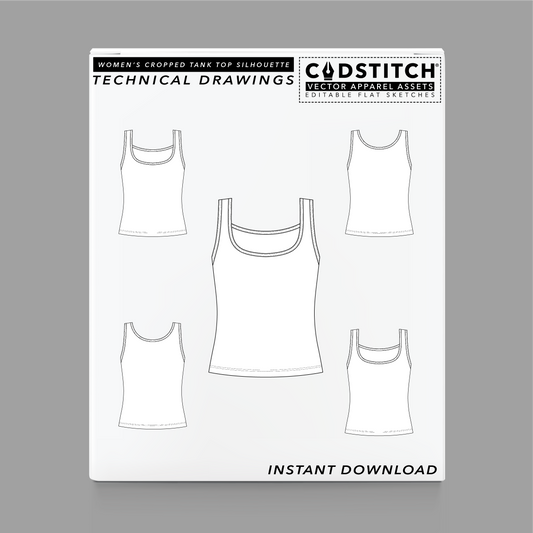 WOMEN'S CROPPED TANK TOP SILHOUETTE 1