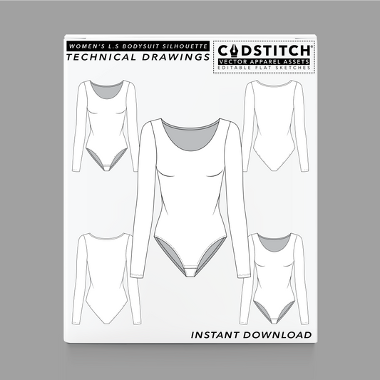 WOMEN'S L.S BODYSUIT SILHOUETTE 1