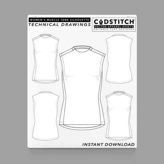 WOMEN'S MUSCLE TANK SILHOUETTE 2