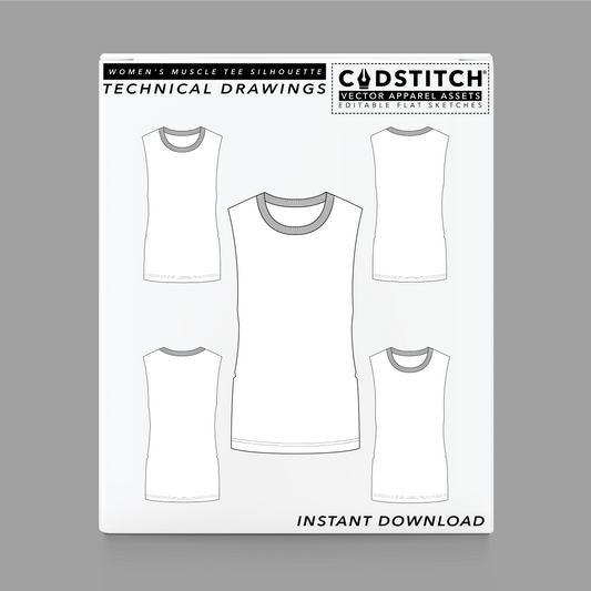 WOMEN'S MUSCLE TEE SILHOUETTE 1