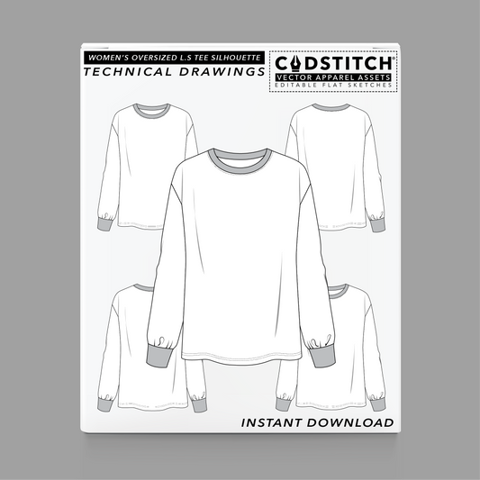 WOMEN'S OVERSIZED L.S TEE SILHOUETTE 1