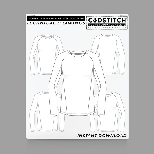 WOMEN'S PERFORMANCE L.S TEE SILHOUETTE 1