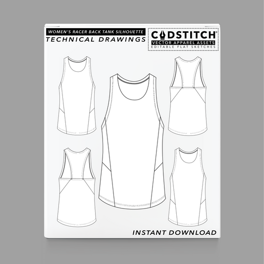 WOMEN'S RACER BACK TANK SILHOUETTE 1