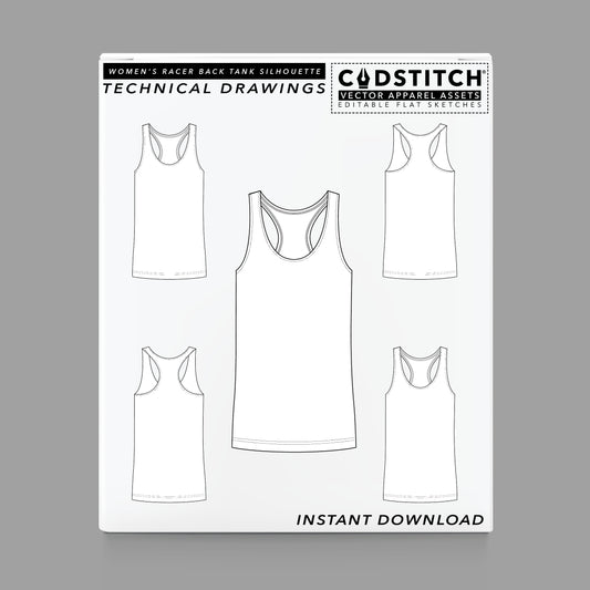 WOMEN'S RACER BACK TANK SILHOUETTE 2