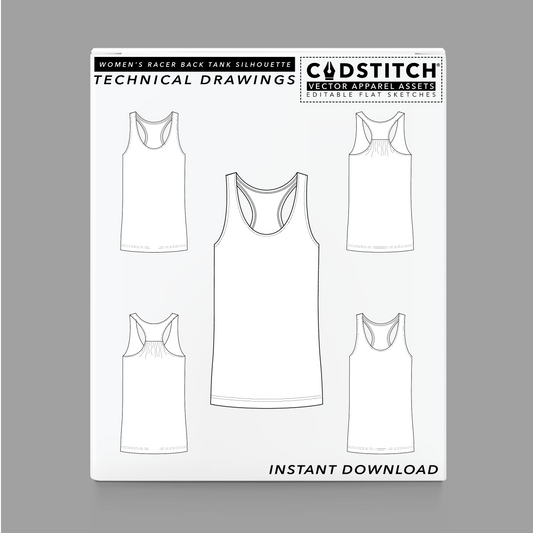 WOMEN'S RACER BACK TANK SILHOUETTE 3