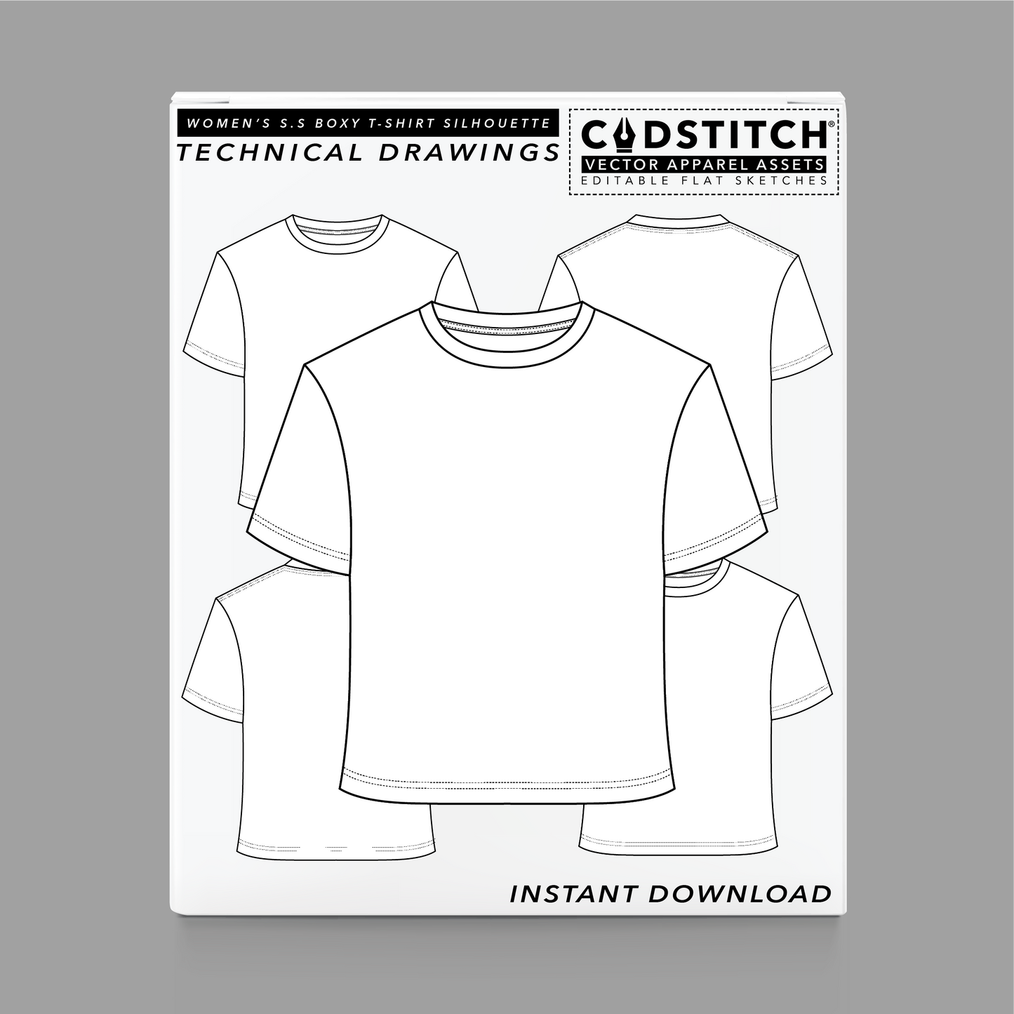 WOMEN'S S.S BOXY T-SHIRT SILHOUETTE 1