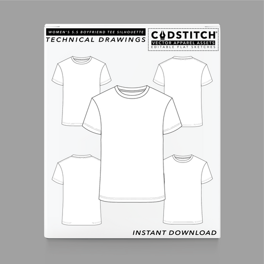 WOMEN'S S.S BOYFRIEND TEE SILHOUETTE 1