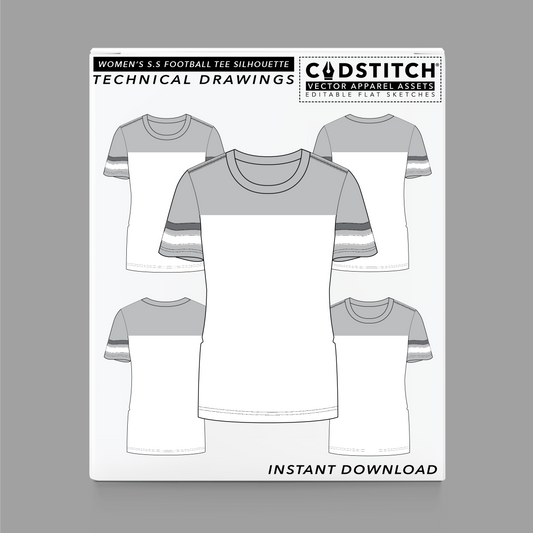 WOMEN'S S.S FOOTBALL TEE SILHOUETTE 1