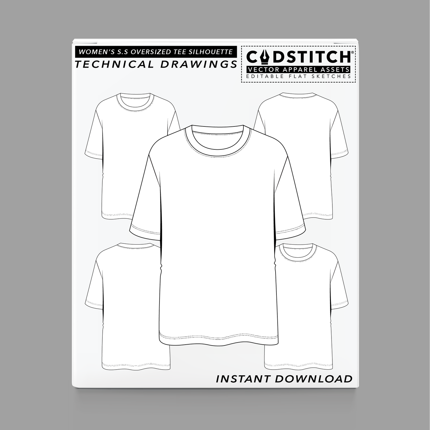 WOMEN'S S.S OVERSIZED TEE SILHOUETTE 1