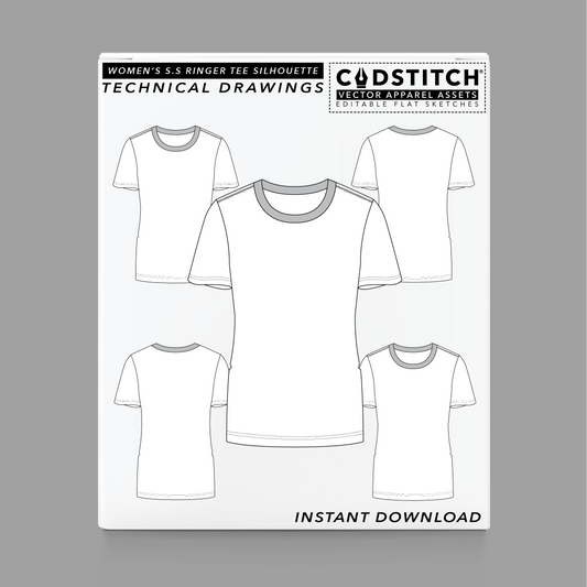 WOMEN'S S.S RINGER TEE SILHOUETTE 1