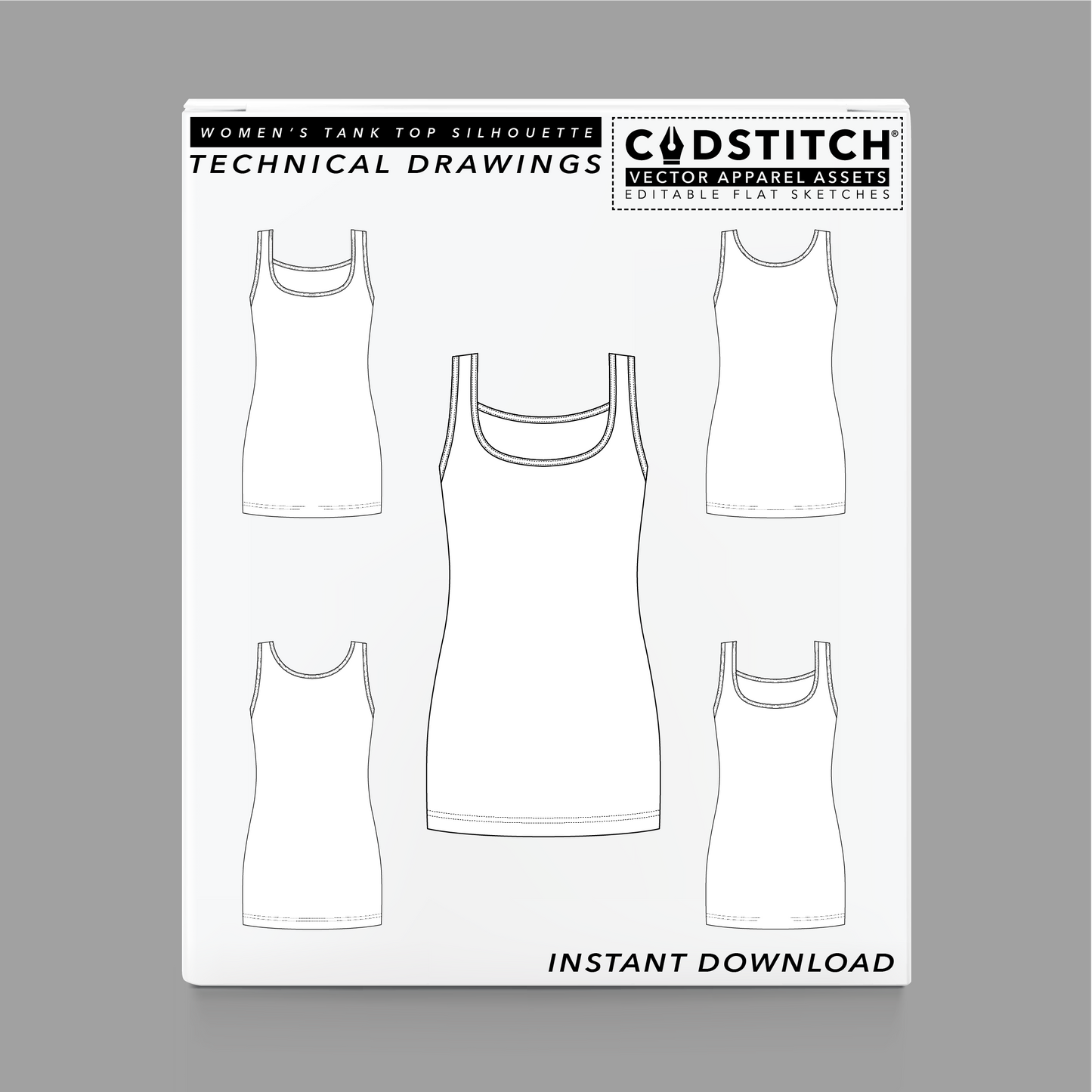 WOMEN'S TANK TOP SILHOUETTE 2