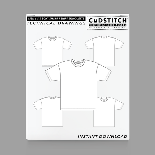 MEN'S S.S BOXY SHORT T-SHIRT SILHOUETTE 1