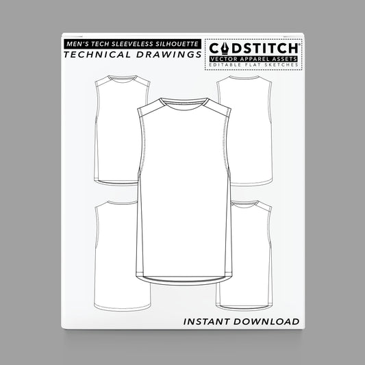 MEN'S TECH SLEEVELESS SILHOUETTE 1