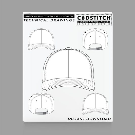 UNISEX UNSTRUCTURED HAT SILHOUETTE 2