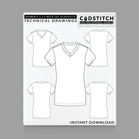 WOMEN'S S.S V-NECK TEE SILHOUETTE 1