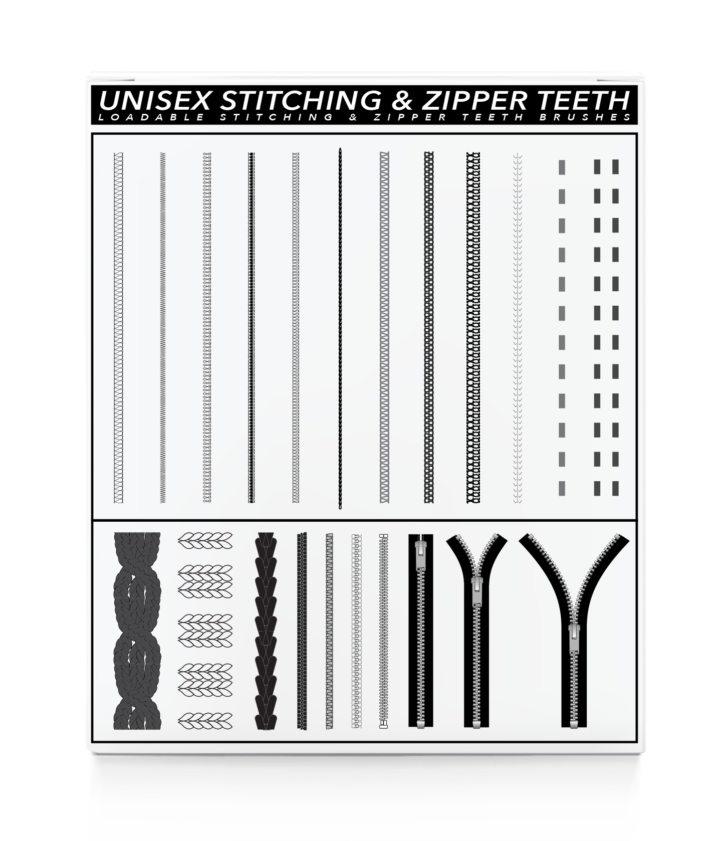 UNISEX STITCHING & ZIPPERS